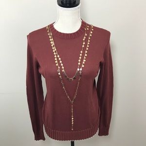 Preppy Worth New York Maroon Sweater NWOT S